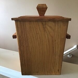 Vintage Wooden Handmade Square Ice Bucket with Lid